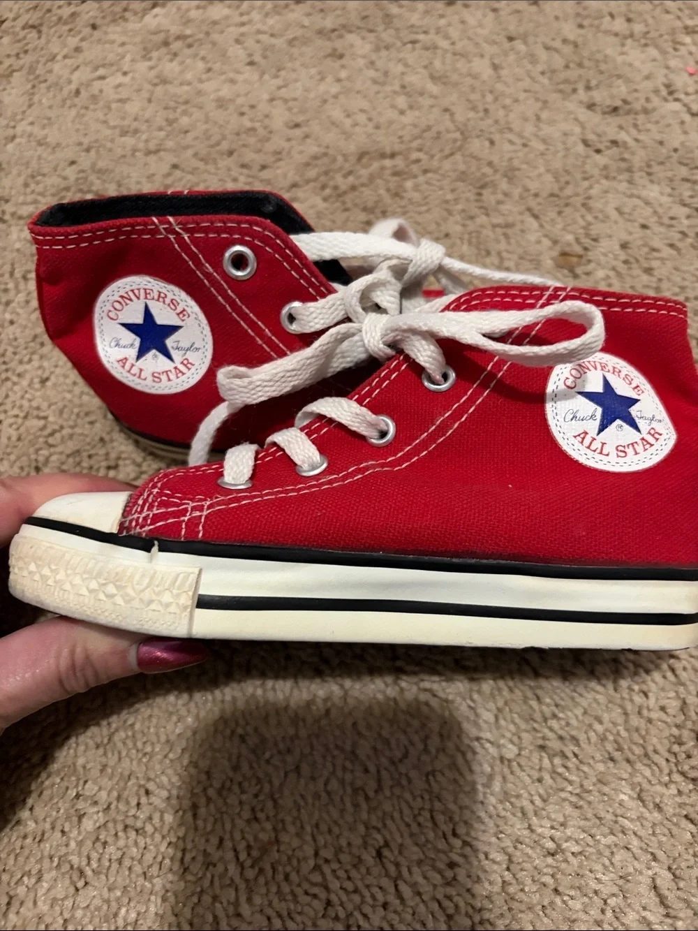 Converse all stars red toddlers size 9.5